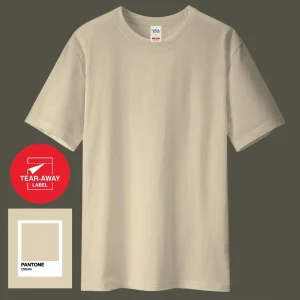 kaos basic cream [ cotton combed supersoft 30s oeko tex] kaos polos cotton kenari