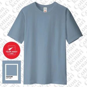 kaos basic dusty blue [ cotton combed supersoft 30s oeko tex] kaos polos cotton kenari