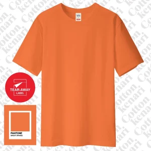 kaos basic bright orange [ cotton combed 30s oeko tex]| kaos polos cotton kenari