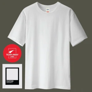 kaos basic super white bluish [ cotton combed 30s oeko tex] kaos polos cotton kenari