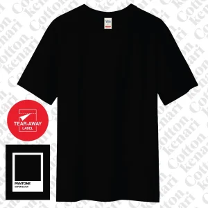 kaos basic super black [ cotton combed 30s oeko tex] kaos polos cotton kenari |