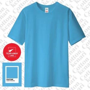 kaos basic kenari turqoise [ cotton combed 30s oeko tex]| kaos polos pria cotton kenari