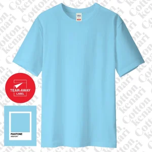 kaos basic aqua sky [ cotton combed 30s oeko tex] kaos polos cotton kenari
